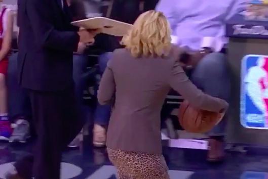 Doris Burke Shows Off Her Handles While Casually Walking in Heels