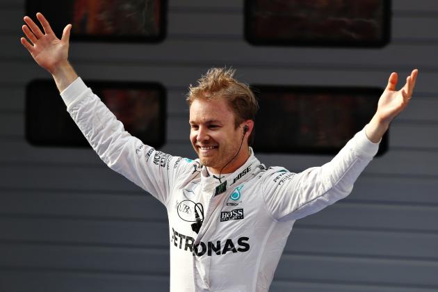 SHANGHAI, CHINA - APRIL 17: Nico Rosberg of Germany and Mercedes GP celebrates in parc ferme after winning the Formula One Grand Prix of China at Shanghai International Circuit on April 17, 2016 in Shanghai, China.  (Photo by Mark Thompson/Getty Images)