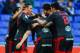 BARCELONA, SPAIN - APRIL 19: Iago Aspas (L) of RC Celta de Vigo celebrates with his team mates after scoring the opening goal during the La Liga match between Real CD Espanyol and Celta Vigo at Cornella-El Prat Stadium on April 19, 2016 in Barcelona, Spain. (Photo by David Ramos/Getty Images)