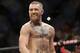 Conor McGregor awaits the start of his UFC 196 welterweight mixed martial arts match against Nate Diaz, Saturday, March 5, 2016, in Las Vegas. Diaz won by submission. (AP Photo/Eric Jamison)