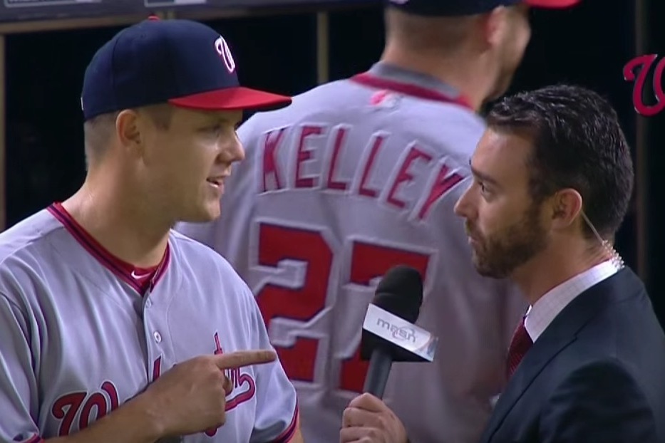 Jonathan Papelbon chats with MASN's Dan Kolko after recording a save 