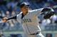 Seattle Mariners' Felix Hernandez delivers a pitch during the first inning of a baseball game against the New York Yankees Saturday, April 16, 2016, in New York. (AP Photo/Frank Franklin II)
