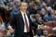 ANAHEIM, CA - MARCH 24: Head coach Billy Kennedy of the Texas A&M Aggies cheers on his team in the second half while taking on the Oklahoma Sooners in the 2016 NCAA Men's Basketball Tournament West Regional at the Honda Center on March 24, 2016 in Anaheim, California. (Photo by Sean M. Haffey/Getty Images)