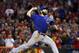 Apr 21, 2016; Cincinnati, OH, USA; Chicago Cubs starting pitcher Jake Arrieta throws the last pitch of a no-hitter during the bottom of the ninth inning against the Cincinnati Reds at Great American Ball Park. The Cubs won 16-0. Mandatory Credit: David Kohl-USA TODAY Sports