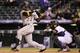 DENVER, CO - APRIL 26: Andrew McCutchen #22 of the Pittsburgh Pirates grounds out to shortstop Cristhian Adames #18 of the Colorado Rockies in the eighth inning at Coors Field on April 26, 2016 in Denver, Colorado. The Pirates defeated Rockies 9-4. (Photo by Doug Pensinger/Getty Images)