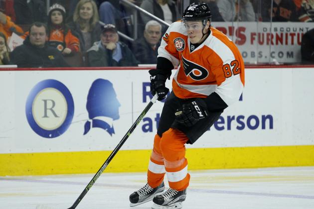 Philadelphia Flyers' Evgeny Medvedev during an NHL hockey game against the Calgary Flames, Monday, Feb. 29, 2016, in Philadelphia. (AP Photo/Tom Mihalek)
