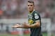 Moenchengladbach's Granit Xhaka gestures during the German Bundesliga soccer match between 1. FC Cologne and Borussia Moenchengladbach in Cologne, Germany, Saturday, Sept. 19, 2015. (AP Photo/Martin Meissner)