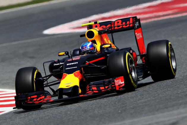 MONTMELO, SPAIN - MAY 13: Max Verstappen of the Netherlands driving the (33) Red Bull Racing Red Bull-TAG Heuer RB12 TAG Heuer on track during practice for the Spanish Formula One Grand Prix at Circuit de Catalunya on May 13, 2016 in Montmelo, Spain.  (Photo by Mark Thompson/Getty Images)