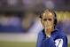 Indianapolis Colts head coach Chuck Pagano talks on the headset in the second half of an NFL football game against the New York Jets in Indianapolis, Monday, Sept. 21, 2015. (AP Photo/AJ Mast)