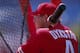 7 Mar 1998: Outfielder Lenny Dykstra of the Philadelphia Phillies in action during a spring training game against the Cincinnati Reds at the Ed Smith Stadium in Sarasota, Florida. Mandatory Credit: Rick Stewart /Allsport