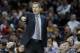 Phoenix Suns head coach Jeff Hornacek watches in the first half of an NBA basketball game against the Cleveland Cavaliers, Wednesday, Jan. 27, 2016, in Cleveland. (AP Photo/Tony Dejak)