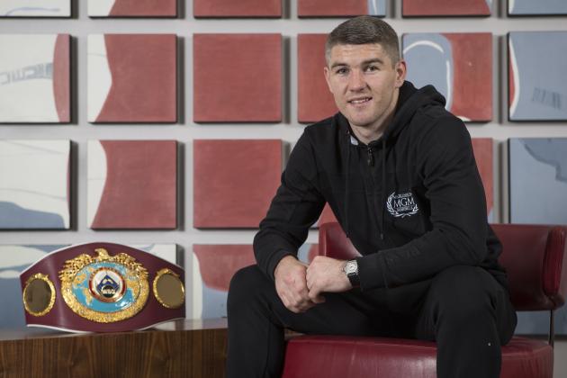 LIVERPOOL, ENGLAND - MAY 9: Liam Smith poses for a photograph at the Hilton Hotel in Liverpool on May 9, 2016 in Liverpool, England. Smith will defend his WBO World Super Welterweight title against  Predrag Radosevic in Liverpool on June 4th. (Photo by Dave Thompson/Getty Images)