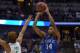 ANAHEIM, CA - MARCH 24: Brandon Ingram #14 of the Duke Blue Devils puts up a shot against Tyler Dorsey #5 of the Oregon Ducks during the West Regional Semifinal of the 2016 NCAA Men's Basketball Tournament at Honda Center on March 24, 2016 in Anaheim, California. (Photo by Lance King/Getty Images)
