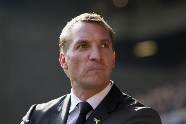 Liverpool's manager Brendan Rodgers takes to the touchline before the English Premier League soccer match between Everton and Liverpool at Goodison Park Stadium, Liverpool, England, Sunday Oct. 4, 2015. Liverpool has fired manager Brendan Rodgers after three years in charge of the Premier League club. The dismissal came after a 1-1 draw in the Merseyside derby against Everton on Sunday. The club came close in the 2013-14 season to winning the league for the first time since 1990 but it was way off last season.  (AP Photo/Jon Super)