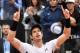 Britain's Andy Murray celebrates after winning the men's final match against Novak Djokovic of Serbia at the ATP Tennis Open on May 15, 2016 at the Foro Italico in Rome. / AFP / TIZIANA FABI (Photo credit should read TIZIANA FABI/AFP/Getty Images)