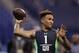 Feb 27, 2016; Indianapolis, IN, USA; Oregon Ducks quarterback Vernon Adams throws a pass during the 2016 NFL Scouting Combine at Lucas Oil Stadium. Mandatory Credit: Brian Spurlock-USA TODAY Sports