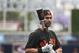 San Francisco Giants' Angel Pagan outside the batting cage prior to a baseball game against the San Diego Padres Tuesday, May 17, 2016, in San Diego. (AP Photo/Lenny Ignelzi)