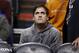 Dallas Mavericks owner Mark Cuban looks up at the scoreboard during the second half of an NBA basketball game against the Phoenix Suns Tuesday, Dec. 23, 2014, in Phoenix. The Suns defeated the Mavericks 124-115. (AP Photo/Ross D. Franklin)
