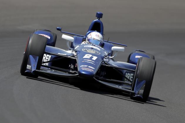 Josef Newgarden drives his car during a practice session for qualifications for the Indianapolis 500 auto race at Indianapolis Motor Speedway in Indianapolis, Sunday, May 22, 2016. (AP Photo/Darron Cummings)
