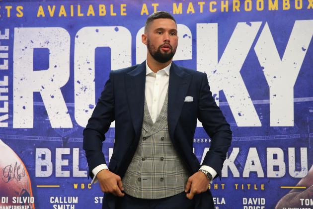 LIVERPOOL, ENGLAND - MAY 26:  Tony Bellew poses for photographs after going head to head with Ilunga Makabu during a press conference at the Royal Liver Building on May 26, 2016 in Liverpool, England.  (Photo by Alex Livesey/Getty Images)