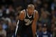 San Antonio Spurs forward David West (30) in the second half of an NBA basketball game Friday, April 8, 2016, in Denver. The Nuggets won 102-98. (AP Photo/David Zalubowski)
