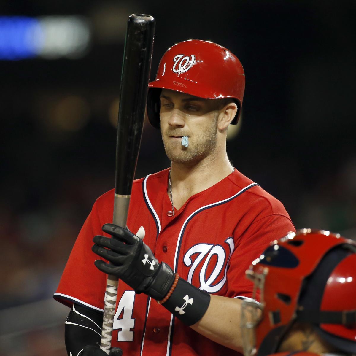 Bryce Harper scores four runs, doesn't swing the bat once in Nationals'  rout of Braves – New York Daily News