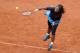 US player Serena Williams serves the ball to Netherlands' Kiki Bertens during their women's semi-final match at the Roland Garros 2016 French Tennis Open in Paris on June 3, 2016. / AFP / Thomas SAMSON (Photo credit should read THOMAS SAMSON/AFP/Getty Images)