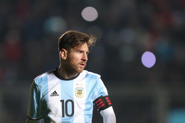 Argentina's Lionel Messi attends a friendly soccer match with Honduras in San Juan, Argentina, Friday, May 27, 2016. (AP Photo/Nicolas Aguilera)