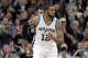 San Antonio Spurs forward LaMarcus Aldridge (12) runs up court during the first half in Game 2 of a second-round NBA basketball playoff series against the Oklahoma City Thunder on Monday, May 2, 2016, in San Antonio. (AP Photo/Eric Gay)
