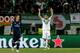 Wolfsburg's Swiss defender Ricardo Rodriguez reacts past Real Madrid's Croatian midfielder Luka Modric (L) vie for the ball during the UEFA Champions League quarter-final, first-leg football match between VfL Wolfsburg and Real Madrid on April 6, 2016 in Wolfsburg, northern Germany. / AFP / Ronny Hartmann (Photo credit should read RONNY HARTMANN/AFP/Getty Images)