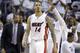 Miami Heat forward Gerald Green (14) walks on the court after scoring against the Charlotte Hornets during Game 7 of a first-round NBA basketball playoff series, Sunday, May 1, 2016, in Miami. (AP Photo/Alan Diaz)