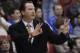 Texas-San Antonio head coach Brooks Thompson in action against Alabama State in a first-round NCAA college basketball tournament game, Wednesday, March 16, 2011, in Dayton, Ohio. (AP Photo)