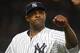 NEW YORK, NY - JUNE 10: Pitcher CC Sabathia #52 of the New York Yankees fist pumps a teammate after walking off the field in the seventh inning against the Detroit Tigers during a game at Yankee Stadium on June 10, 2016 in the Bronx borough of New York City. (Photo by Rich Schultz/Getty Images)