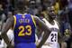 CLEVELAND, OH - JUNE 10: LeBron James #23 of the Cleveland Cavaliers and Draymond Green #23 of the Golden State Warriors exchange words during a time out during the fourth quarter in Game 4 of the 2016 NBA Finals at Quicken Loans Arena on June 10, 2016 in Cleveland, Ohio. NOTE TO USER: User expressly acknowledges and agrees that, by downloading and or using this photograph, User is consenting to the terms and conditions of the Getty Images License Agreement. (Photo by Ronald Martinez/Getty Images)