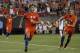 Chile's Eduardo Vargas (11) and Alexis Sanchez (7) celebrate after Vargas' goal during the first half of a Copa America Group D soccer match against Panama, Tuesday, June 14, 2016, in Philadelphia. (AP Photo/Matt Slocum)