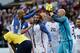 USA's players celebrate after defeating Ecuador during the Copa America Centenario football tournament quarterfinal match, in Seattle, Washington, United States, on June 16, 2016. / AFP / Omar Torres (Photo credit should read OMAR TORRES/AFP/Getty Images)