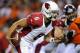 DENVER, CO - SEPTEMBER 03: Quarterback Logan Thomas #6 of the Arizona Cardinals carries the ball against the Denver Broncos during preseason action at Sports Authority Field at Mile High on September 3, 2015 in Denver, Colorado. The Cardinals defeated the Broncos 22-20. (Photo by Doug Pensinger/Getty Images)