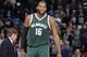 SACRAMENTO, CA - FEBRUARY 1: Greg Monroe #15 of the Milwaukee Bucks looks on during the game against the Sacramento Kings on February 1, 2016 at Sleep Train Arena in Sacramento, California. NOTE TO USER: User expressly acknowledges and agrees that, by downloading and or using this photograph, User is consenting to the terms and conditions of the Getty Images Agreement. Mandatory Copyright Notice: Copyright 2016 NBAE (Photo by Rocky Widner/NBAE via Getty Images)
