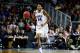 Mar 19, 2016; Providence, RI, USA; Duke Blue Devils guard Brandon Ingram (14) brings the ball up court during the first half of a second round game against the Yale Bulldogs in 2016 NCAA Tournament at Dunkin Donuts Center. Mandatory Credit: Mark L. Baer-USA TODAY Sports