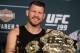 INGLEWOOD, CA - JUNE 04: Michael Bisping speaks to the media during the post fight press conference after the UFC 199 event at The Forum on June 4, 2016 in Inglewood, California. (Photo by Brandon Magnus/Zuffa LLC/Zuffa LLC via Getty Images)