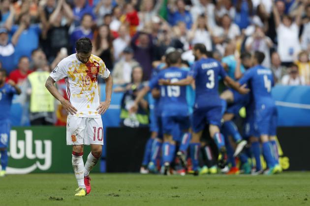 Cesc Fabregas of Spain during the UEFA Euro 2016 round of 16 match between Italy and Spain on June 27, 2016 at the Stade de France in Paris, France.(Photo by VI Images via Getty Images)