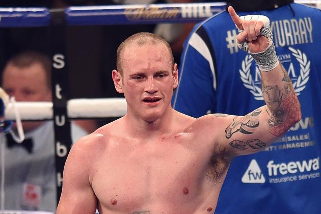 LONDON, ENGLAND - JUNE 25: George Groves celebrates his win over Martin Murray for WBA International Super Middleweight title at The O2 Arena on June 25, 2016 in London, England. (Photo by Leigh Dawney/Getty Images)