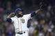 SAN DIEGO, CALIFORNIA - JUNE 4: Fernando Rodney #56 of the San Diego Padres celebrates after getting the final out during the ninth inning of a baseball game against the Colorado Rockies at PETCO Park on June 4, 2016 in San Diego, California.(Photo by Andy Hayt/San Diego Padres/Getty Images)
