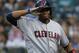 Cleveland Indians' Rajai Davis celebrates after he hit a home run against the Seattle Mariners in a baseball game, Monday, June 6, 2016, in Seattle. (AP Photo/Ted S. Warren)