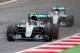 Nico Rosberg leads Lewis Hamilton before their crash at the Austrian Grand Prix.