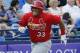 St. Louis Cardinals' Brayan Pena sprints to home plate and scores during the second inning of an exhibition spring training baseball game against the New York Mets, Saturday, March 12, 2016, in Port St. Lucie, Fla. (AP Photo/Brynn Anderson)