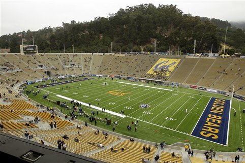 Fans enter the newly retro-fitted Memorial Stadium for the Nevada-California NCAA college football game Saturday, Sept. 1, 2012, in Berkeley, Calif. (AP Photo/Ben Margot)