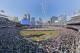 Opening day ceremonies are performed at Petco Park before a baseball game between the Los Angeles Dodgers and the San Diego Padres, Monday, April 4, 2016, in San Diego. (AP Photo/Lenny Ignelzi)
