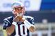 FOXBORO, MA - SEPTEMBER 27: Jimmy Garoppolo #10 of the New England Patriots looks on during the game against the Jacksonville Jaguars at Gillette Stadium on September 27, 2015 in Foxboro, Massachusetts. (Photo by Maddie Meyer/Getty Images)