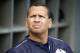 New York Yankees designated hitter Alex Rodriguez (13) watches batting practice before a baseball game against the Chicago White Sox in Chicago, Monday, July 4, 2016. (AP Photo/Jeff Haynes)